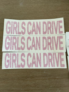 Girls can drive DECAL