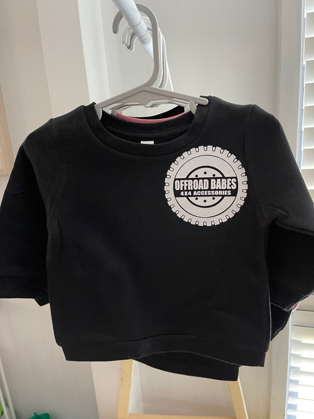 Baby crew neck jumper- WHITE