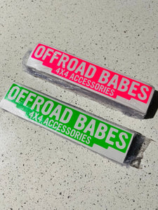 Off-road babes 4x4 accessories writing style sticker