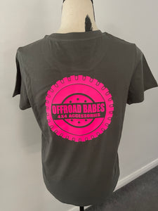 Ladies cut grey tee