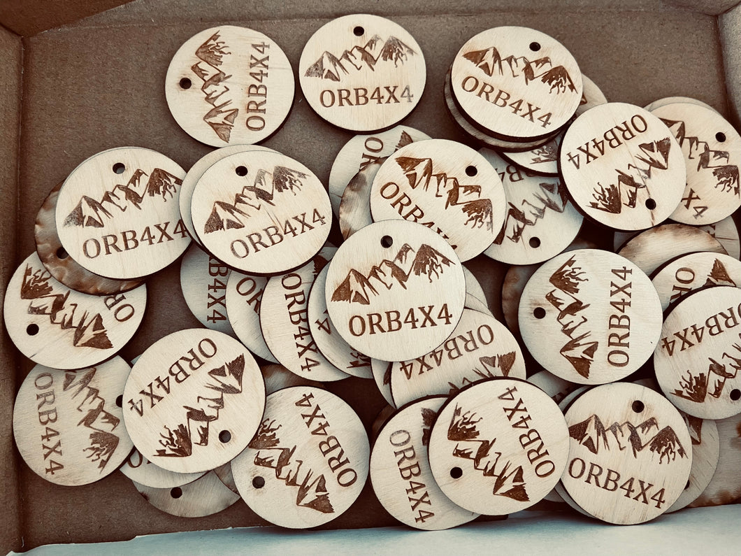 ORB wooden tags
