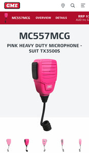 Pink heavy duty microphone MC557MCG